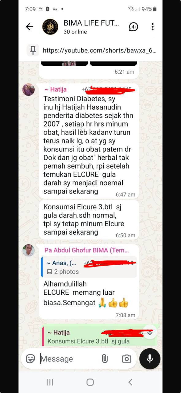 testimoni diabetes konsumen elcure