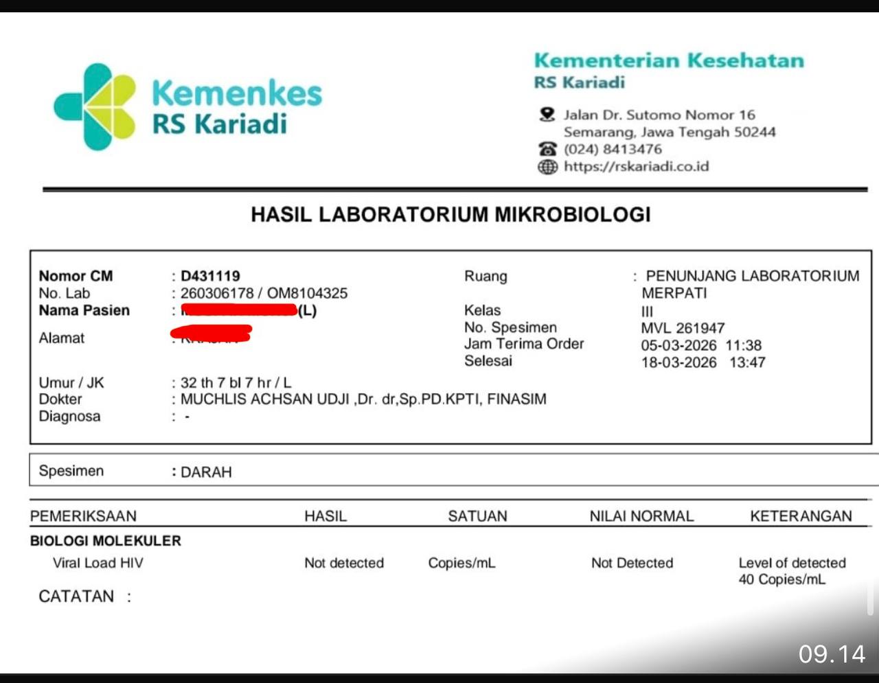 testimoni hiv hasil lab konsumen elcure