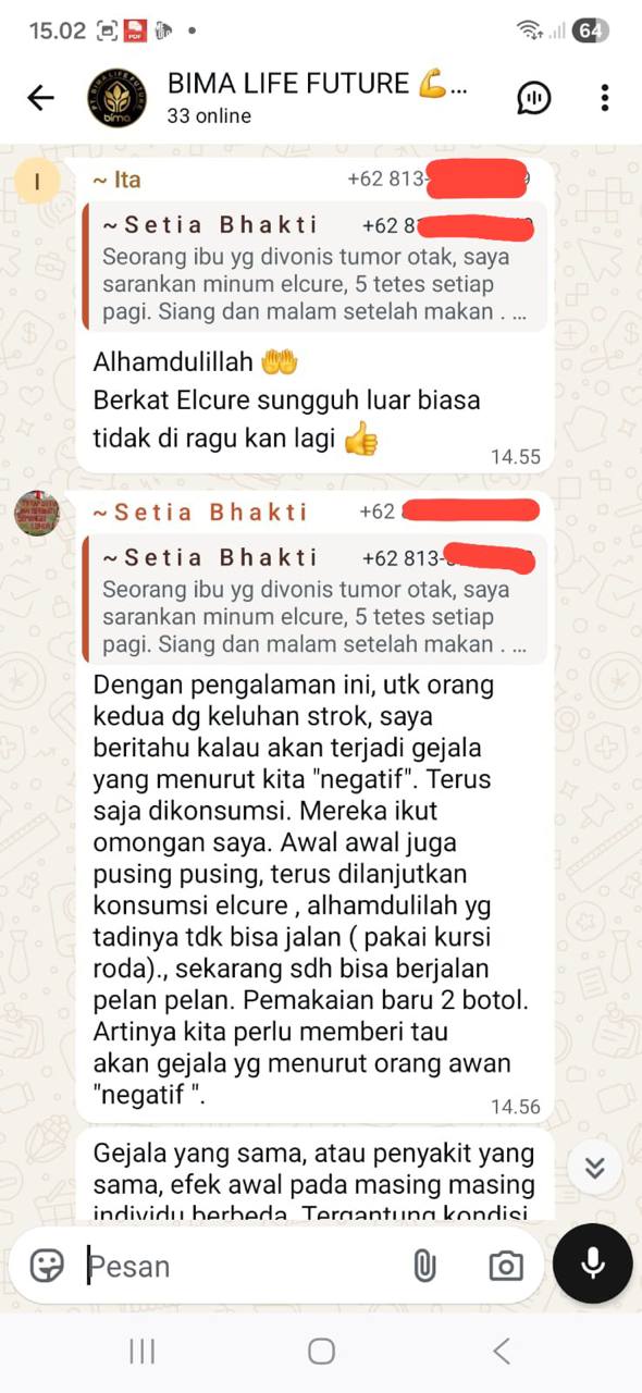 Testimoni stroke konsumen elcure